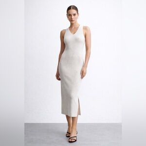 H&M Cream Midi Dress